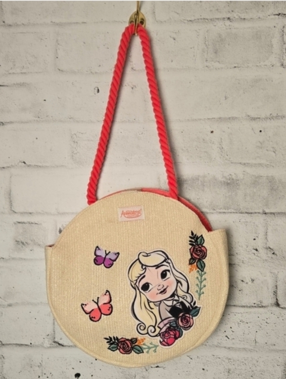Disney Animators Collection Aurora Straw Round Crossbody Bag